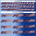 Custom Name and Number Unisex Softball Jersey - Personalized Royal Light Blue-Orange Gradient Two-Button Fashion Personalized