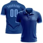 Custom Name and Number Performance Golf Polo Shirt - Personalized Royal Light Blue Team Shirt Personalized Royal Light Blue