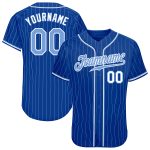 Customizable Light Blue Pinstripe Baseball Jersey with Team Name and Number - Authentic Design Personalized Royal Light Blue