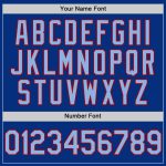 Personalized Twinkle Star Baseball Jersey - Custom Name & Number - Light Blue-Red 3D Gradient Design Personalized Royal Light