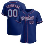 Custom Name Number Authentic Baseball Jersey - Personalized Light Blue Red Team Jersey Personalized Royal Light Blue-Red