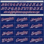 Custom Name Number Authentic Baseball Jersey - Personalized Light Blue Red Team Jersey Personalized Royal Light Blue-Red