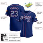 Custom Name Number Authentic Baseball Jersey - Personalized Light Blue Red Team Jersey Personalized Royal Light Blue-Red