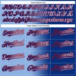 Custom Gradient Baseball Jersey - Personalized Light Blue-Red with Team Name and Number Personalized Royal Light Blue-Red