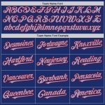 Personalized Light Blue Red Baseball Jersey - Authentic Sleeveless Design Personalized Royal Light Blue-Red Authentic Sleeveless