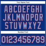 Custom Name and Number Authentic Baseball Jersey in Royal Light Blue-Red - Personalized Sleeveless Design Personalized Royal