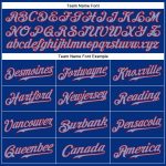 Custom Name and Number Authentic Baseball Jersey in Royal Light Blue-Red - Personalized Sleeveless Design Personalized Royal