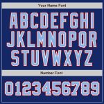 Custom Name Number Authentic Two Tone Baseball Jersey - Personalized Light Blue Red Team Jersey Personalized Royal Light