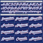 Custom Name Number Authentic Two Tone Baseball Jersey - Personalized Light Blue Red Team Jersey Personalized Royal Light
