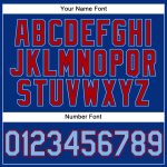 Custom Team Name Number Performance Vapor Golf Polo Shirt in Royal Light Blue-Red Personalized Royal Light Blue-Red Performance