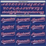 Personalized Custom Name and Number Unisex Softball Jersey, Light Blue-Red, Two-Button Design Personalized Royal Light Blue-Red