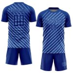 Custom Soccer Jersey with Personalized Name and Number - Royal Light Blue Sublimation Uniform Personalized Royal Light Blue