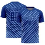 Custom Soccer Jersey with Personalized Name and Number - Royal Light Blue Sublimation Uniform Personalized Royal Light Blue
