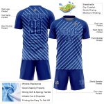 Custom Soccer Jersey with Personalized Name and Number - Royal Light Blue Sublimation Uniform Personalized Royal Light Blue