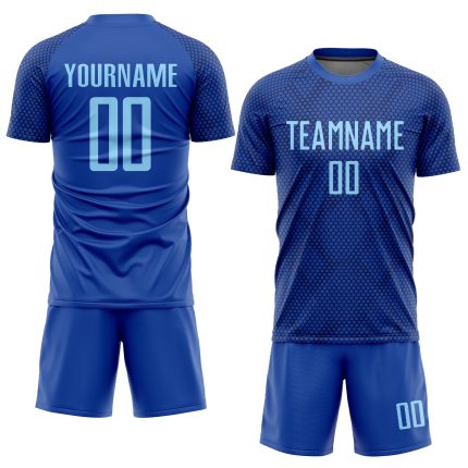 Custom Name and Number Light Blue Soccer Jersey - Personalized Sublimation Team Uniform Personalized Royal Light Blue Sublimation