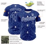Personalized Light Blue White Spider Web 3D Baseball Jersey - Authentic Design Personalized Royal Light Blue-White 3D Pattern