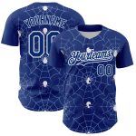 Personalized Light Blue White Spider Web 3D Baseball Jersey - Authentic Design Personalized Royal Light Blue-White 3D Pattern