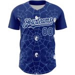 Personalized Light Blue White Spider Web 3D Baseball Jersey - Authentic Design Personalized Royal Light Blue-White 3D Pattern