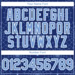 Custom Name and Number Authentic Baseball Jersey with 3D Spider Web Design in Royal Light Blue and White Personalized Royal