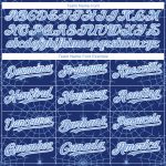 Custom Name and Number Authentic Baseball Jersey with 3D Spider Web Design in Royal Light Blue and White Personalized Royal