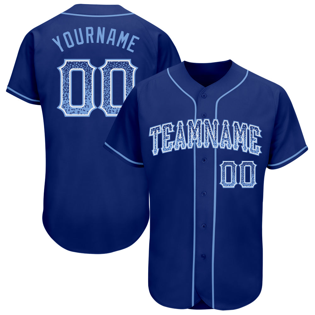 Personalized Light Blue and White Drift Baseball Jersey with Custom Name and Number - Authentic Team Apparel Personalized