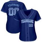Personalized Light Blue and White Drift Baseball Jersey with Custom Name and Number - Authentic Team Apparel Personalized