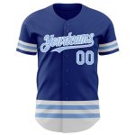 Custom Name & Number Authentic Baseball Jersey - Personalized Light Blue-White Team Jersey Personalized Royal Light Blue-White