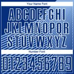 Custom Soccer Jersey Personalized Light Blue and White Stripes with Name and Number - Team Uniform Personalized Royal Light