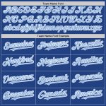 Custom Name Number Throwback Baseball Jersey - Personalized Light Blue White Mesh Authentic Design Personalized Royal Light