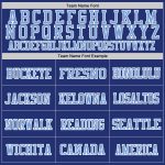 Custom Light Blue-White Throwback Football Jersey - Personalized Team Name & Number Authentic Mesh Jersey Personalized Royal