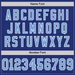 Custom Light Blue-White Throwback Football Jersey - Personalized Team Name & Number Authentic Mesh Jersey Personalized Royal