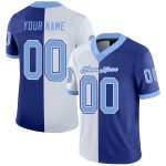 Custom Team Football Jersey - Personalized Light Blue-White Mesh with Name & Number Personalized Royal Light Blue-White Mesh
