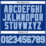Custom Team Performance T-Shirt with Personalized Name and Number - Light Blue and White Personalized Royal Light Blue-White