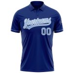 Custom Name and Number Personalized Light Blue White Performance Vapor Golf Polo Shirt Personalized Royal Light Blue-White