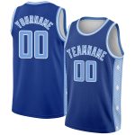 Custom Name and Number Basketball Jersey - Authentic City Edition Light Blue-White Abstract Lines Team Design Personalized