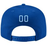 Custom Name Number Adjustable Snapback Hat Royal Light Blue White Stitched Team Cap Personalized Royal Light Blue-White Stitched