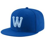 Custom Name Number Adjustable Snapback Hat Royal Light Blue White Stitched Team Cap Personalized Royal Light Blue-White Stitched