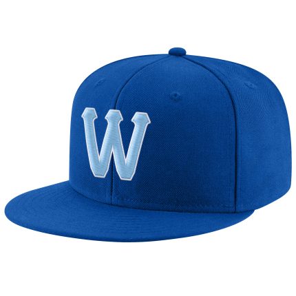 Custom Name Number Adjustable Snapback Hat Royal Light Blue White Stitched Team Cap Personalized Royal Light Blue-White Stitched
