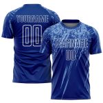 Personalized Custom Name and Number Soccer Jersey Light Blue-White Sublimation Uniform for Teams Personalized Royal Light