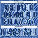 Custom Soccer Jersey with Personalized Name & Number - Light Blue-White Wavy Lines Design Personalized Royal Light Blue-White