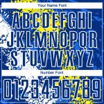 Custom Soccer Jersey with Personalized Name and Number - Light Yellow-White Dripping Splatter Art Design Personalized Royal