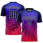 Personalized Soccer Uniform Jersey with Custom Name and Number in Royal Navy and Hot Pink Personalized Royal Navy-Hot Pink