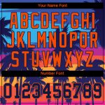 Custom Name and Number Baseball Jersey with Royal Navy-Orange 3D Palm Trees Design - Authentic Team Apparel Personalized