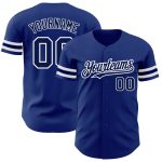 Personalized Authentic Baseball Jersey in Royal Navy and White Personalized Royal Navy-White Authentic Baseball Jersey