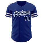 Personalized Authentic Baseball Jersey in Royal Navy and White Personalized Royal Navy-White Authentic Baseball Jersey