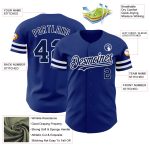 Personalized Authentic Baseball Jersey in Royal Navy and White Personalized Royal Navy-White Authentic Baseball Jersey