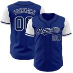 Custom Name and Number Personalized Authentic Two Tone Baseball Jersey - Royal Navy-White Personalized Royal Navy-White Authentic