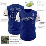 Custom Name and Number Personalized Authentic Two Tone Baseball Jersey - Royal Navy-White Personalized Royal Navy-White Authentic