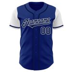 Custom Name and Number Personalized Authentic Two Tone Baseball Jersey - Royal Navy-White Personalized Royal Navy-White Authentic