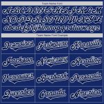 Custom Name and Number Personalized Authentic Two Tone Baseball Jersey - Royal Navy-White Personalized Royal Navy-White Authentic